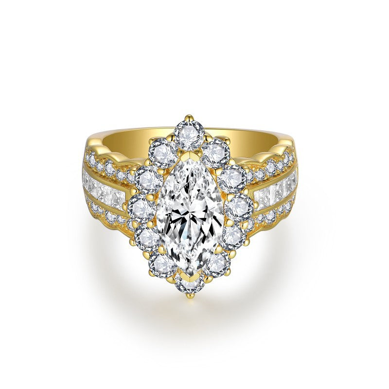 Star River Kiss · Marquise Moissanite Ring