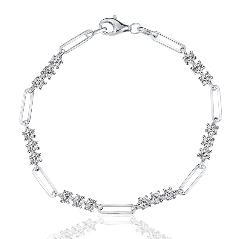 Moissanite Two tone Bracelet