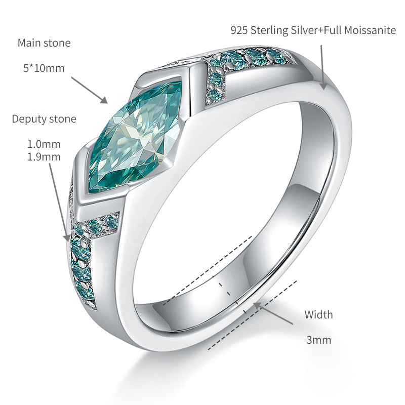 Tears of the Ocean Moissanite Ring
