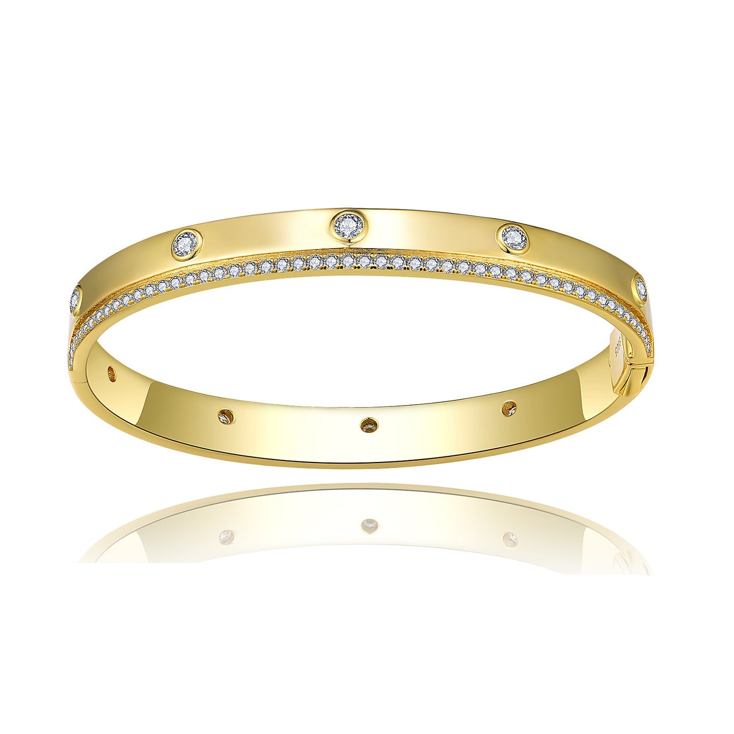 Gilded Gold Star Ring · Silver Plated 18K Gold Moissanite Bracelet
