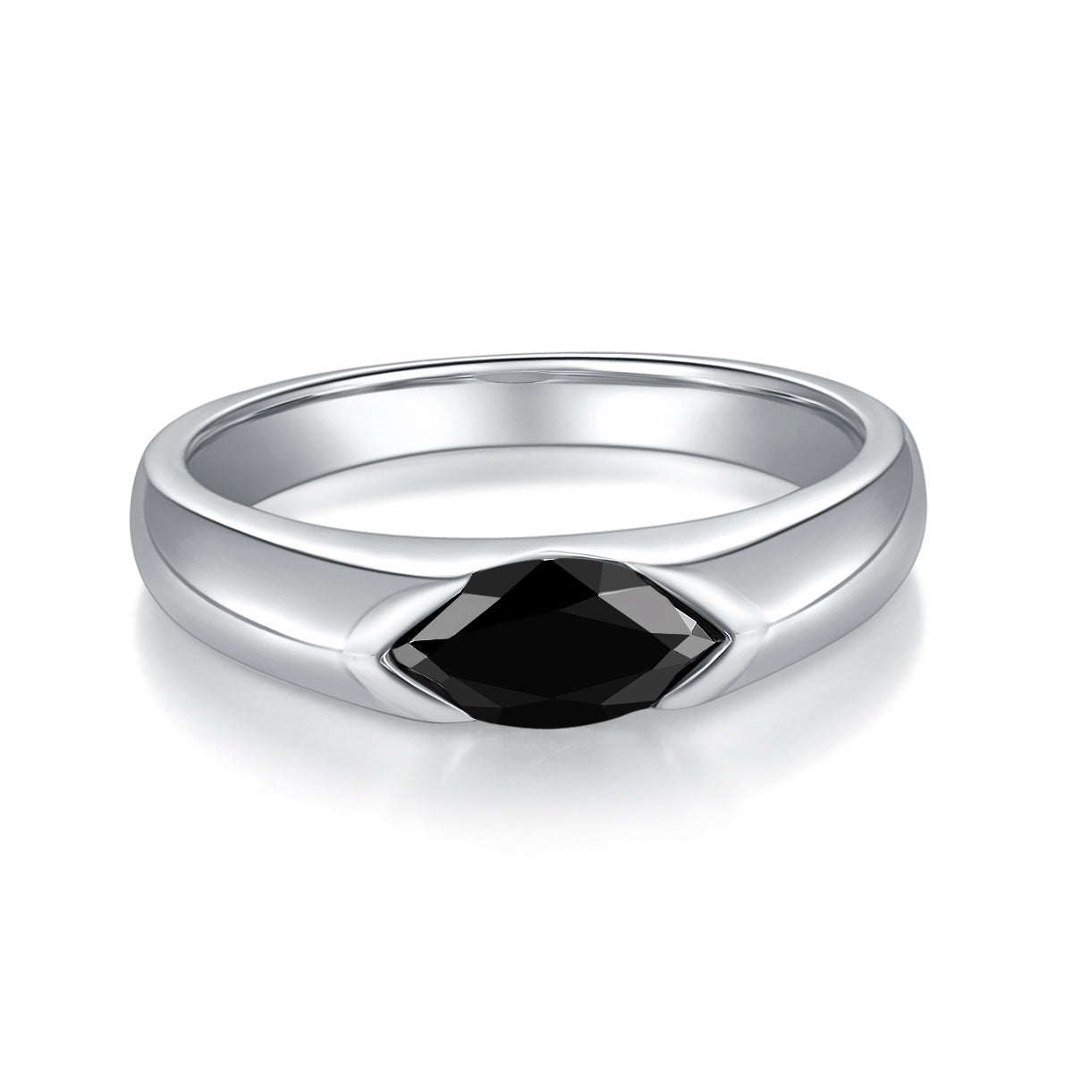 Tri color Aurora Moissanite Minimalist Ring