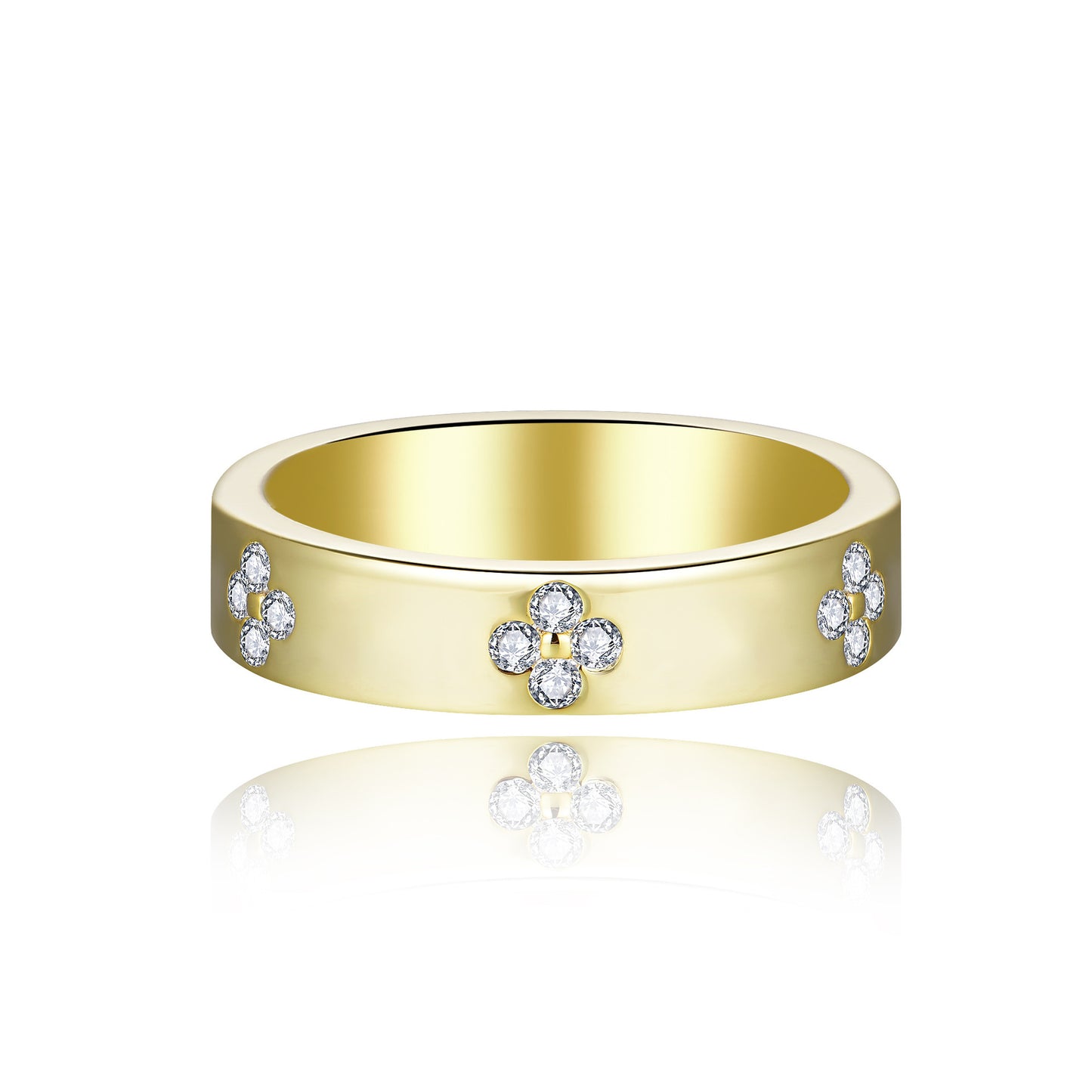 Romantic Star Fate · Full Moissanite Radiant Ring Set