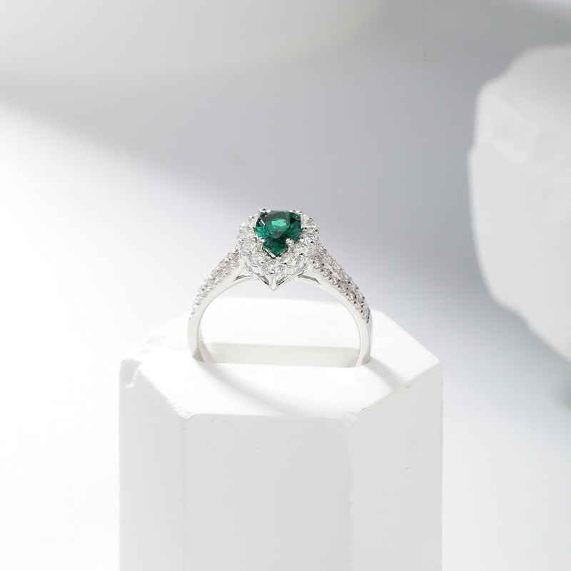 The Wizard of Oz · 1-carat pear shaped moissanite diamond ring