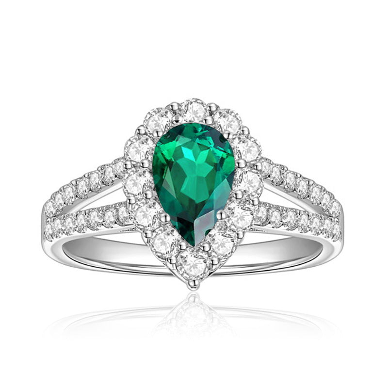The Wizard of Oz · 1-carat pear shaped moissanite diamond ring