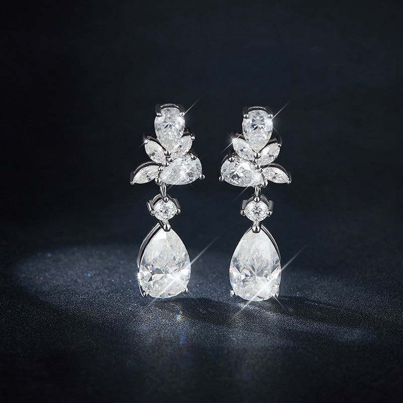 Aurora Teardrops · Luxury all moissanite Earrings