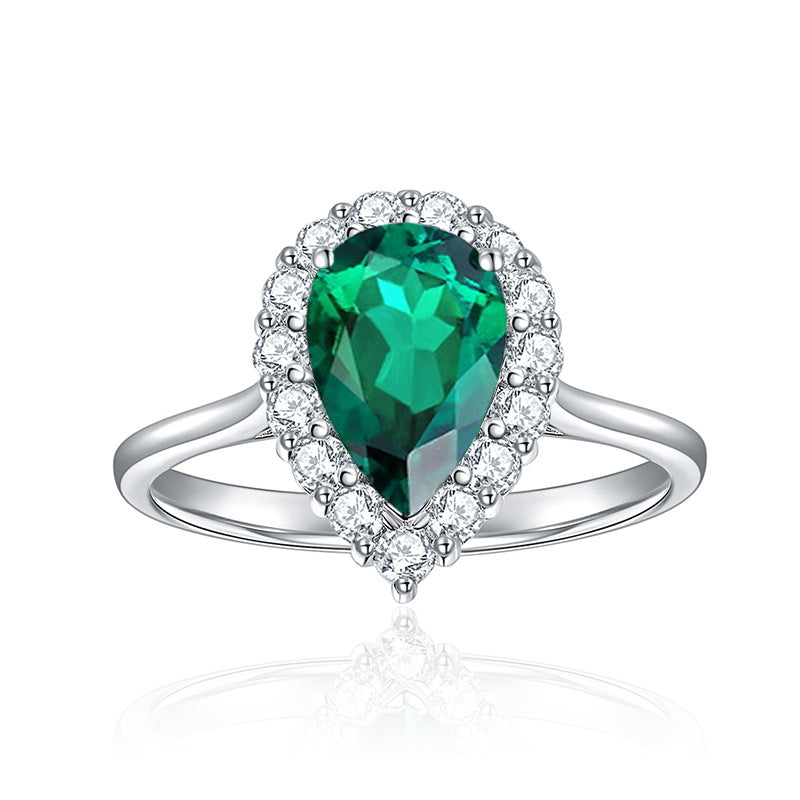 The Wizard of Oz · 1.5-carat pear shaped moissanite diamond ring
