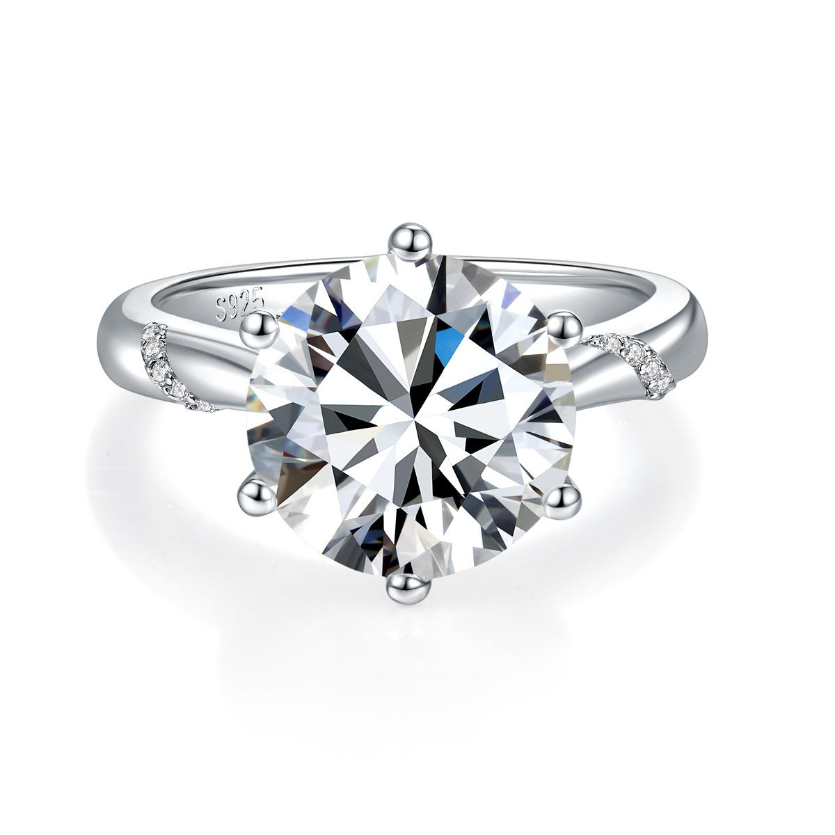 Spiritual Six Claws Full Moissanite Ring