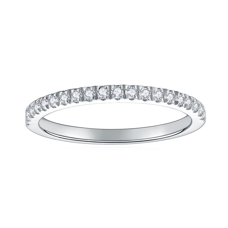 Tri color Aurora Moissanite Ring Set
