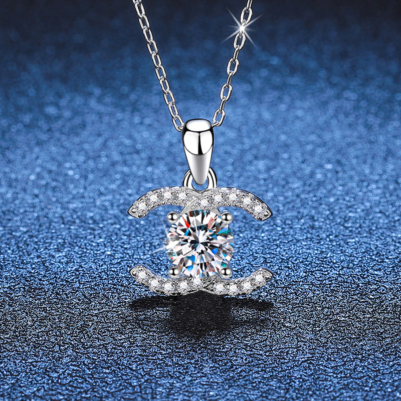 Double C moissanite necklace