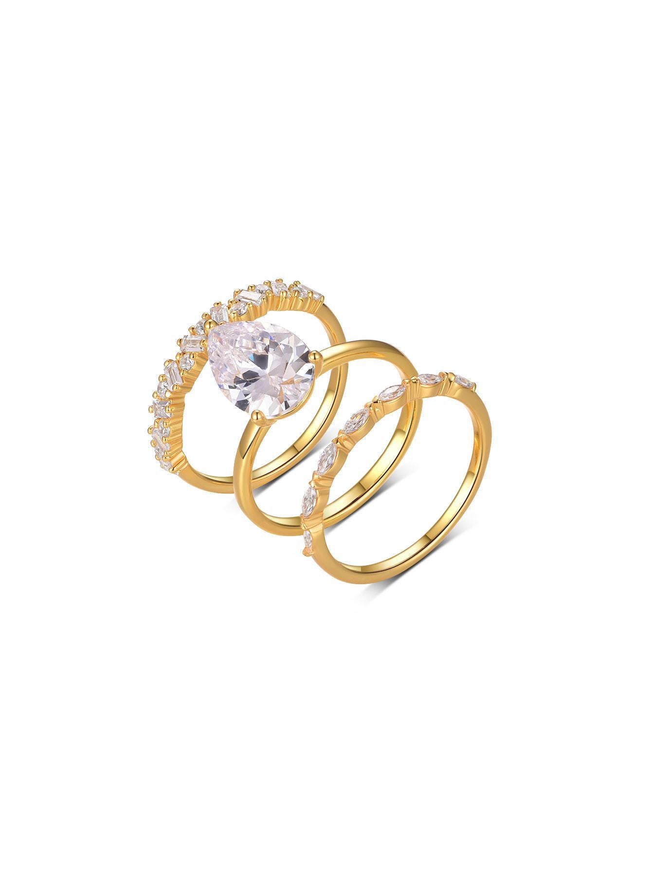 Star River Vortex Elliptical moissanite ring set