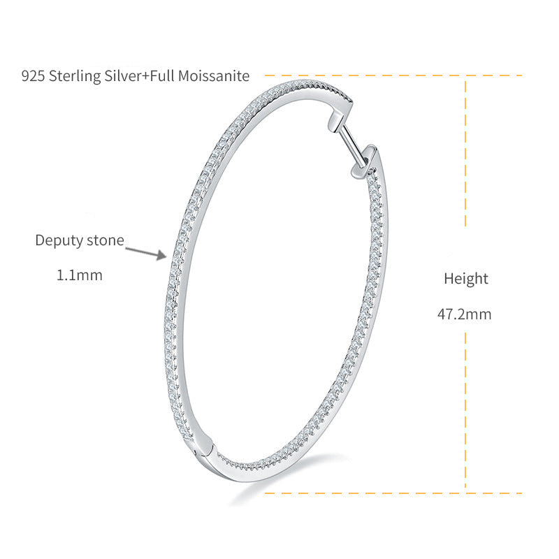 Interstellar Minimalist · All Moissanite Large Earrings