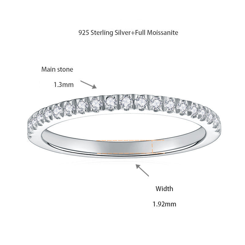 Tri color Aurora Moissanite Ring Set