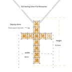 Light of Faith · Moissanite Champagne Gold Cross Necklace