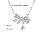 Romantic Butterfly Dream: Silver plated 18K white gold moissanite necklace