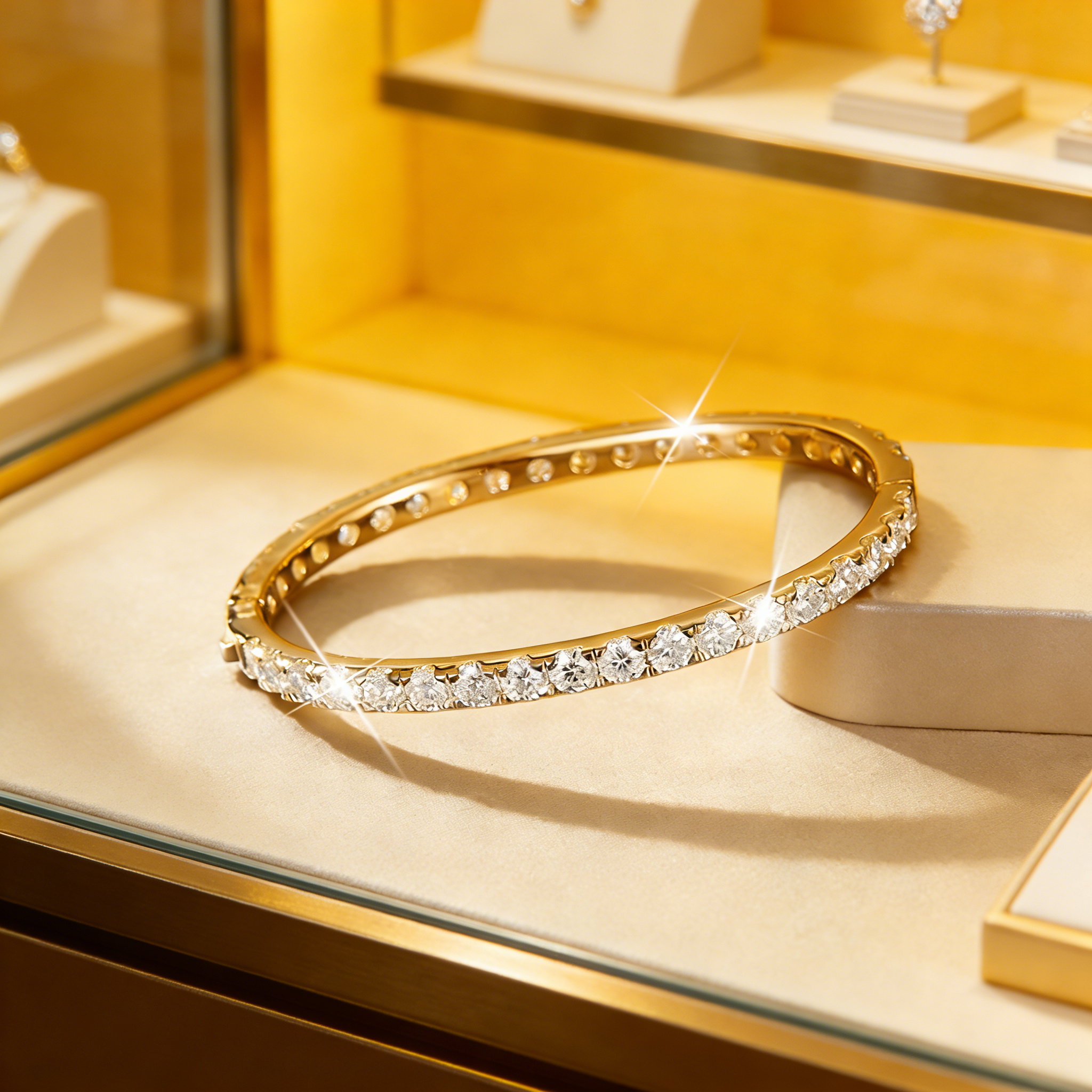 Tri color Aurora Moissanite Bracelet