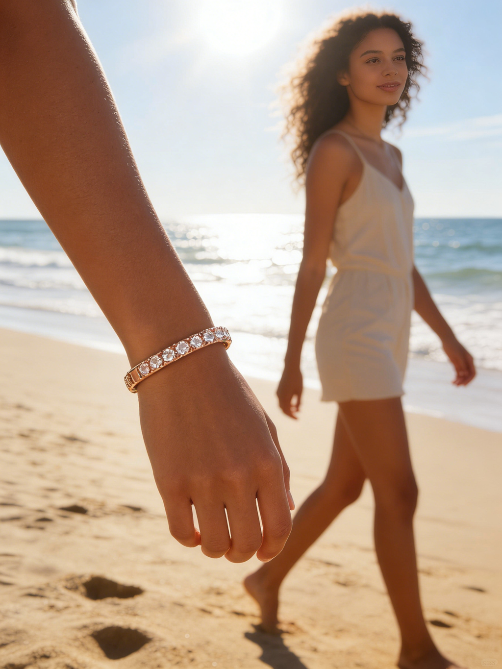 Tri color Aurora Moissanite Bracelet