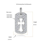 Twin Faith · Full Moissanite Double Cross Necklace