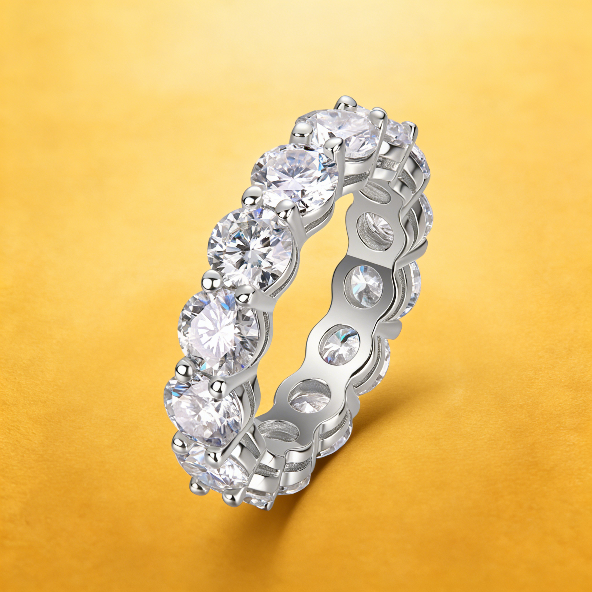 Cuban moissanite ring