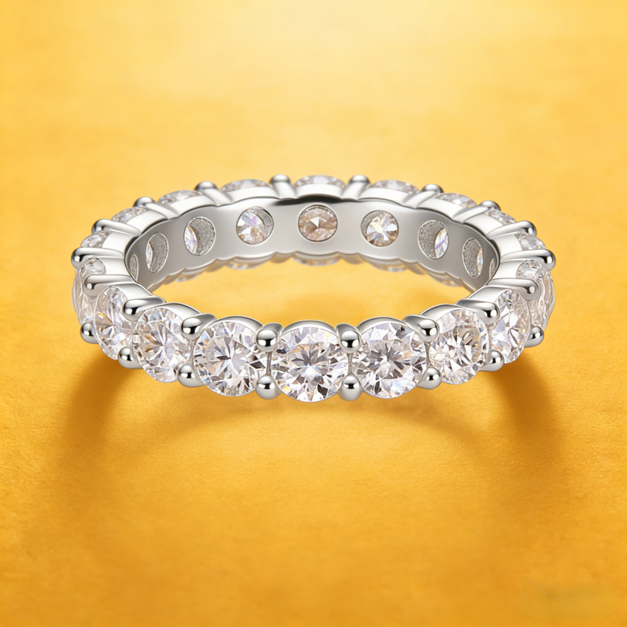 Cuban moissanite ring