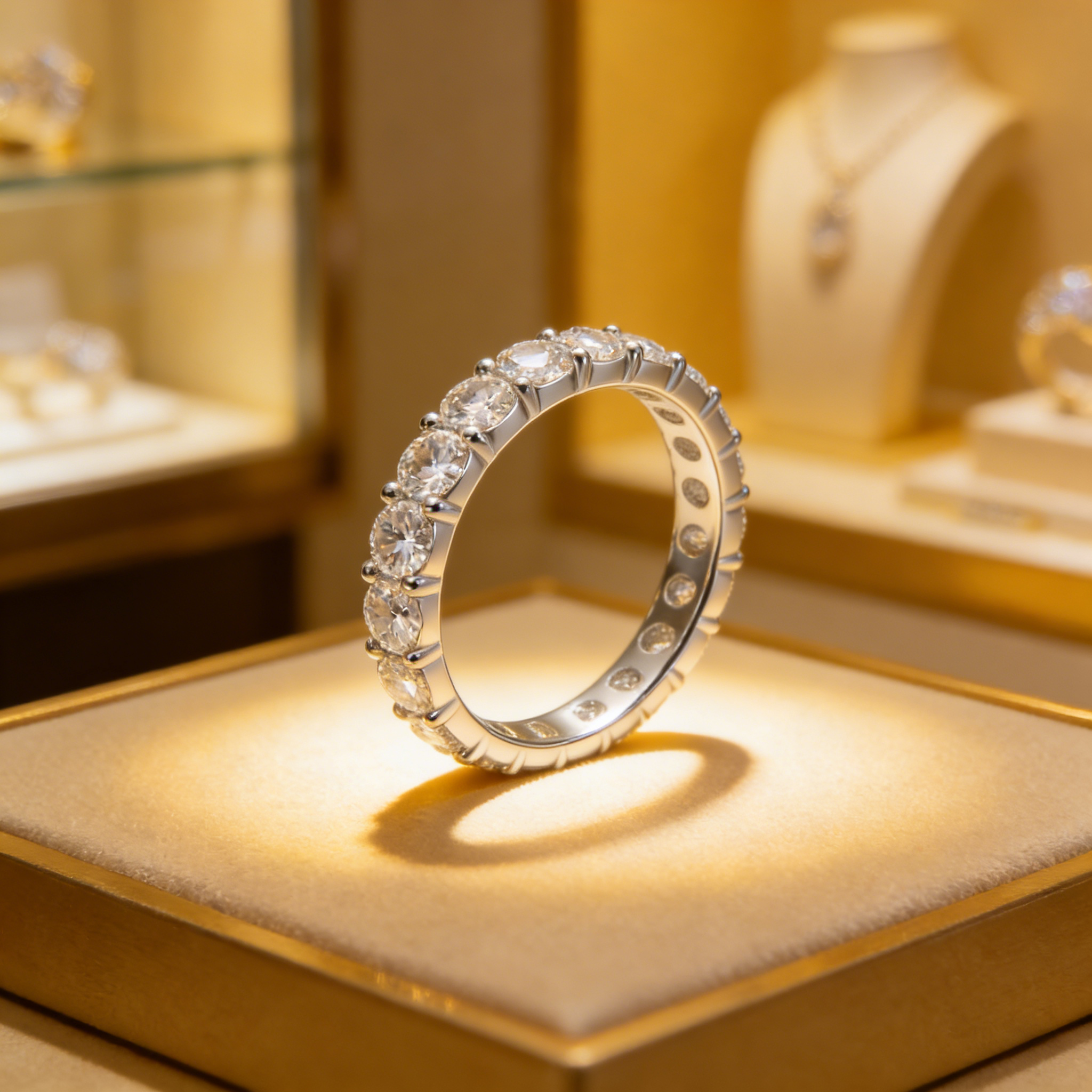 Cuban moissanite ring