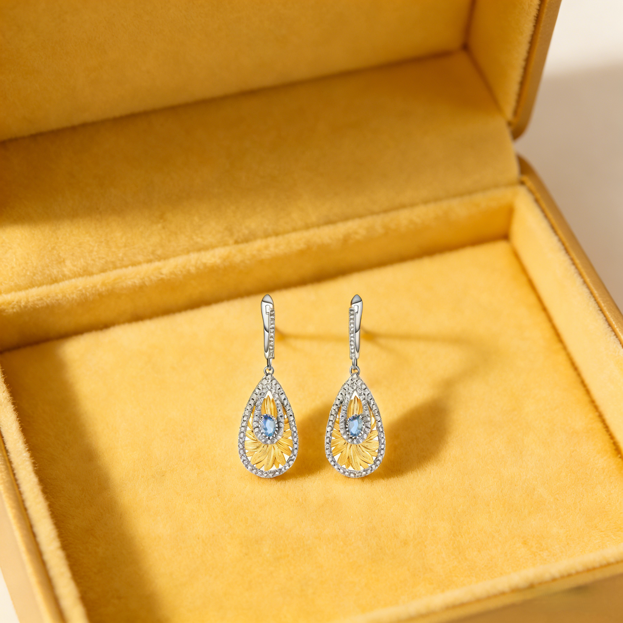 Italian craft jewelry designer earrings with natural wind design 925 silver natural olive gemstone earrings earrings