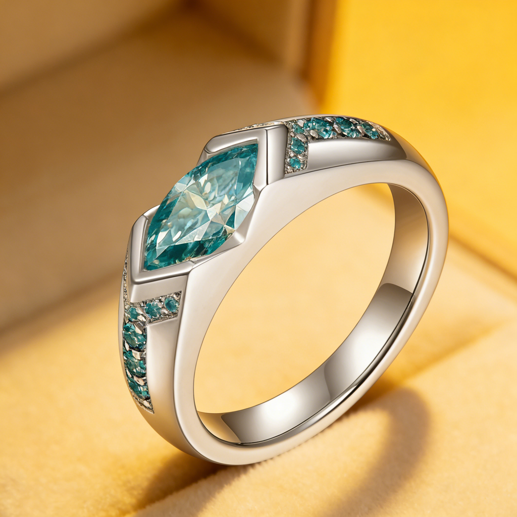 Tears of the Ocean Moissanite Ring