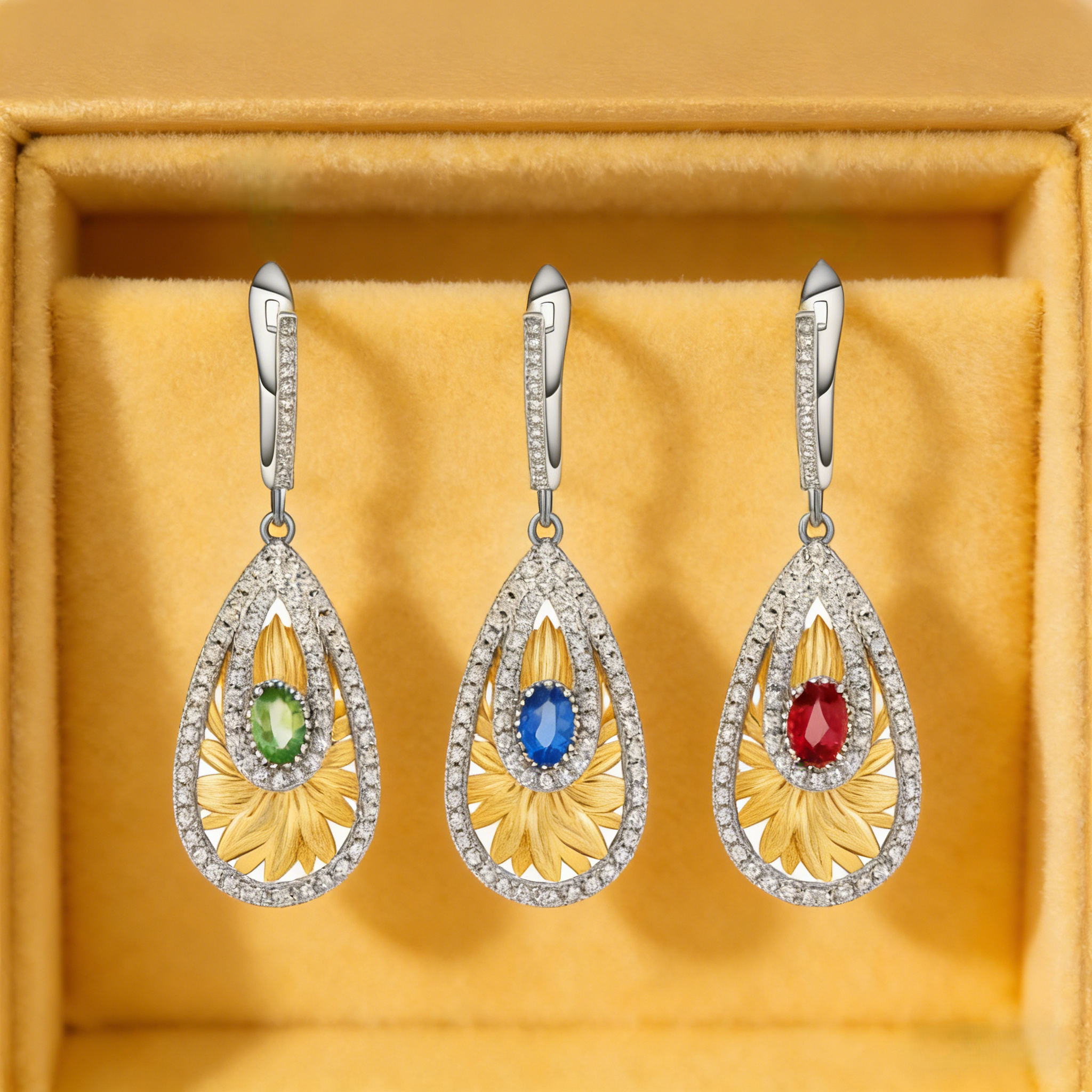 Italian craft jewelry designer earrings with natural wind design 925 silver natural olive gemstone earrings earrings