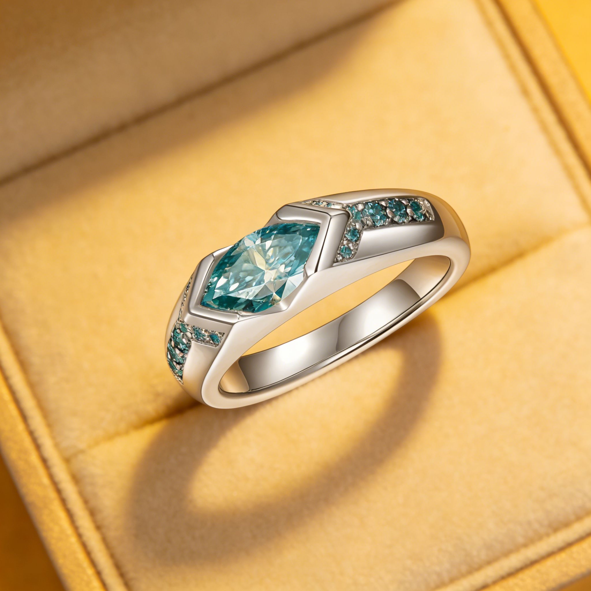 Tears of the Ocean Moissanite Ring