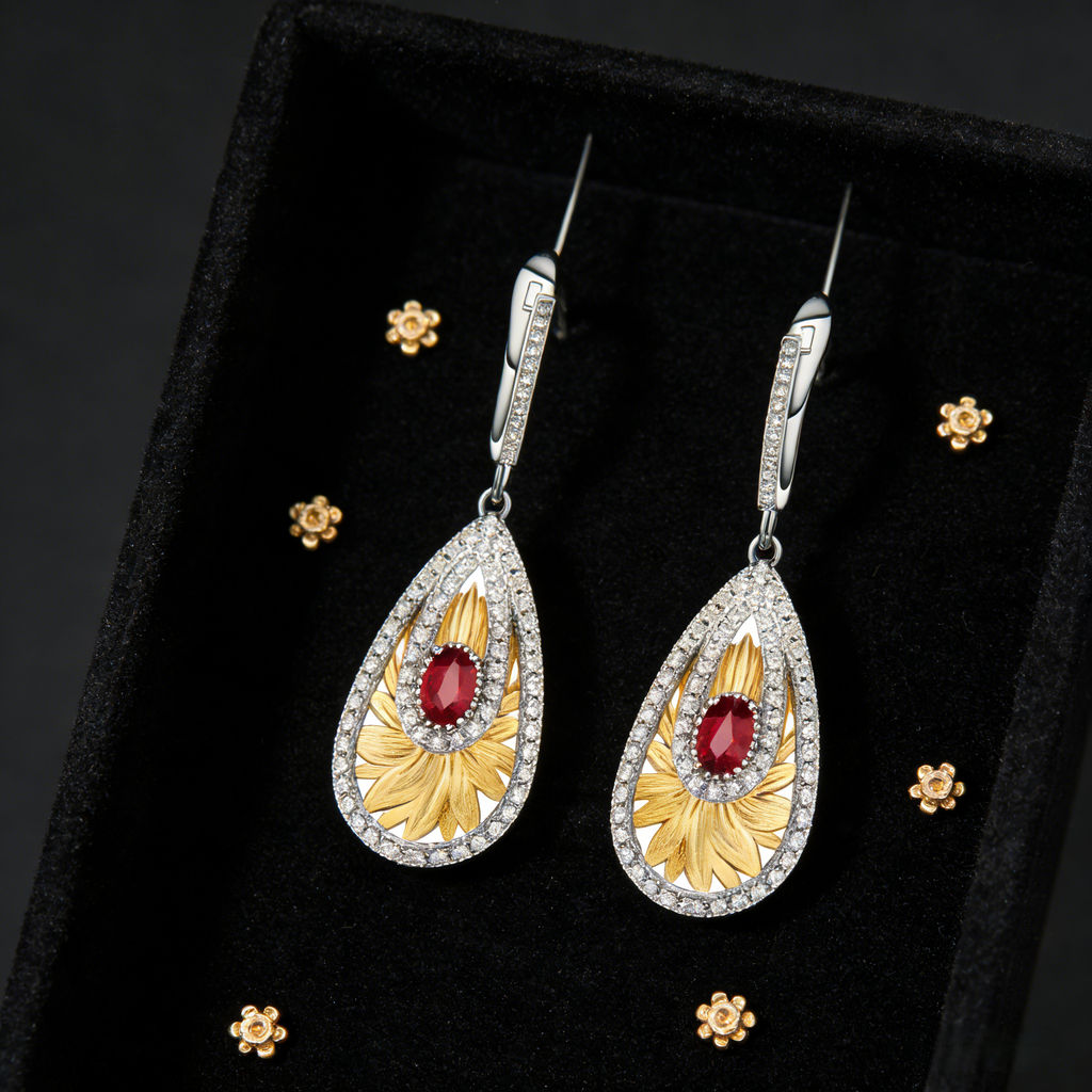 Italian craft jewelry designer earrings with natural wind design 925 silver natural olive gemstone earrings earrings