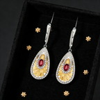 Italian craft jewelry designer earrings with natural wind design 925 silver natural olive gemstone earrings earrings