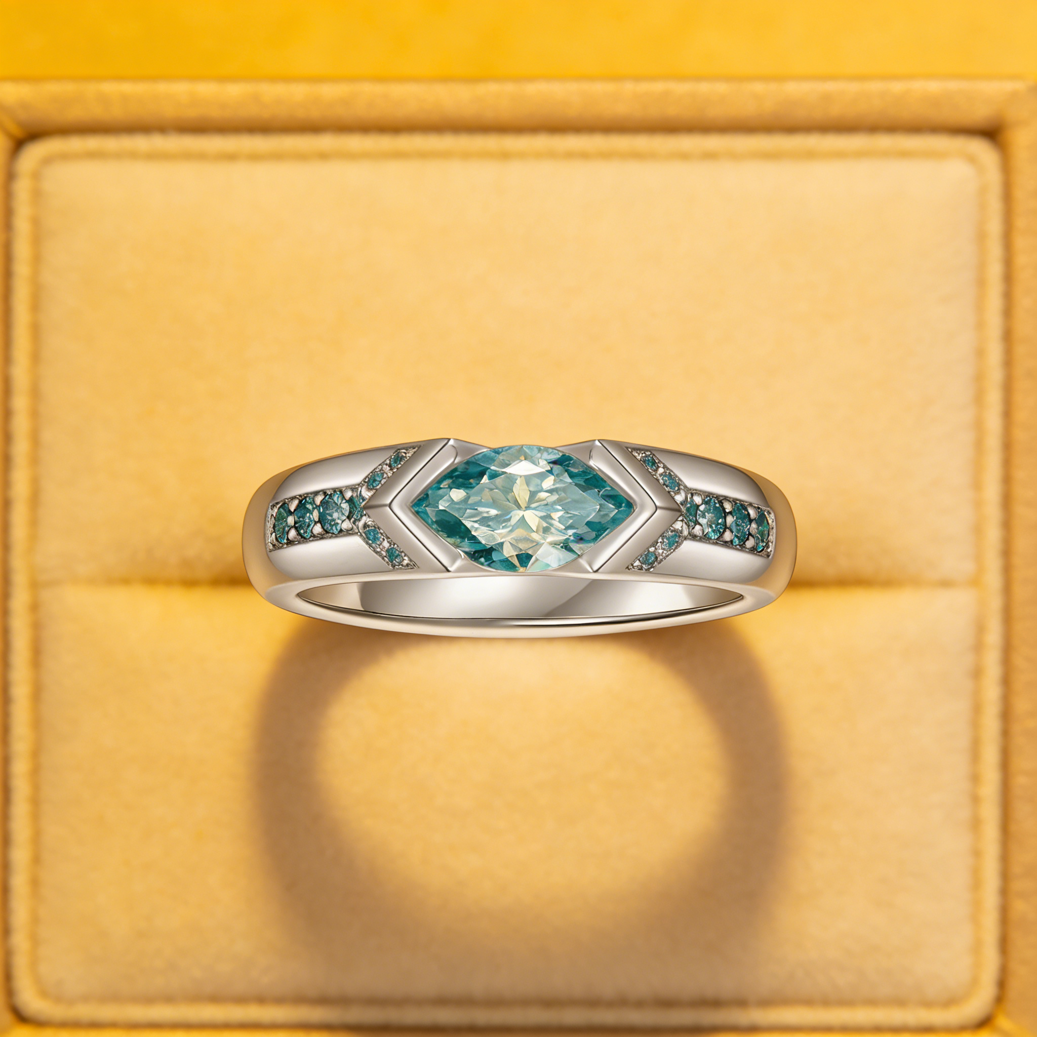 Tears of the Ocean Moissanite Ring