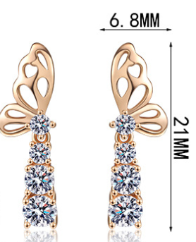 Butterfly Dance Moissanite Earrings - Elegant and Dynamic
