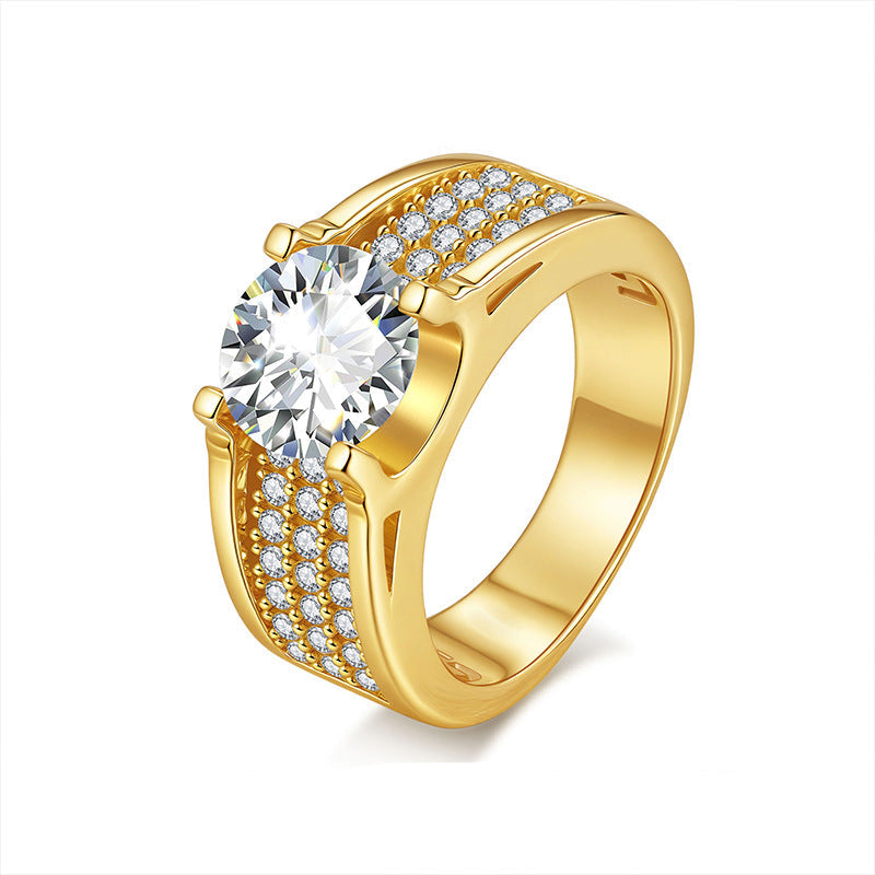Star River Crown · 3-carat moissanite men's ring
