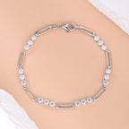 Moissanite Two tone Bracelet
