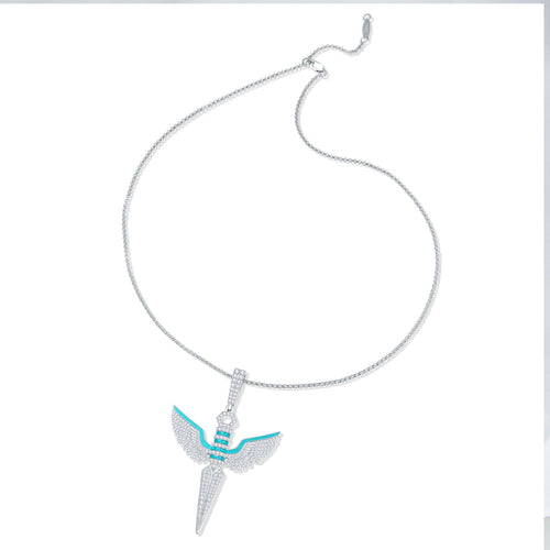 Dark Night Edge · Hip hop · Men's Enamel Moissanite Necklace