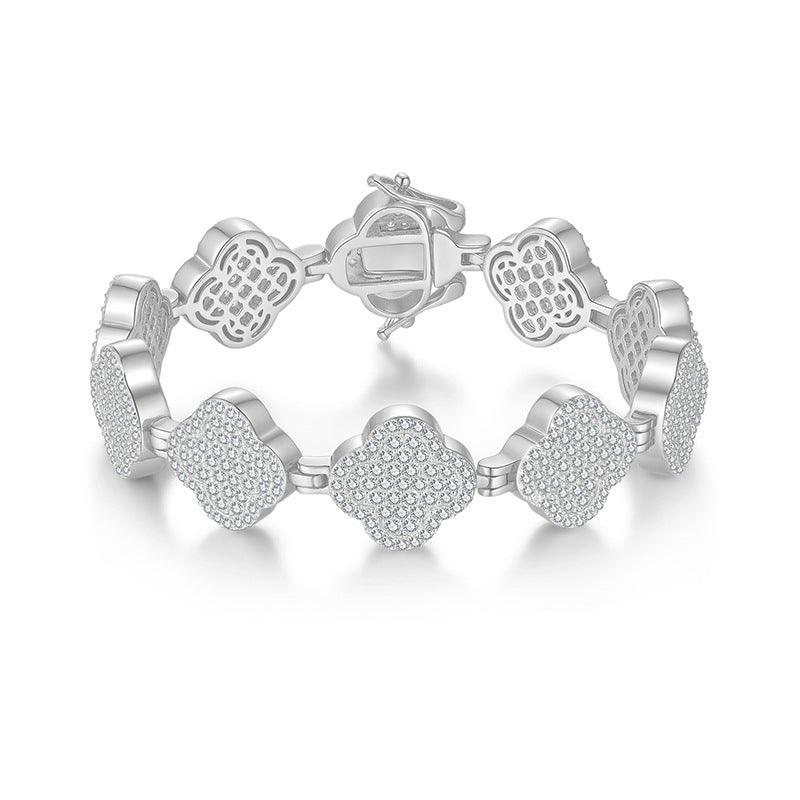 Clover Guardian Moissanite Lucky Bracelet