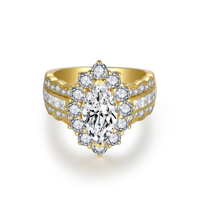 Star River Kiss · Marquise Moissanite Ring
