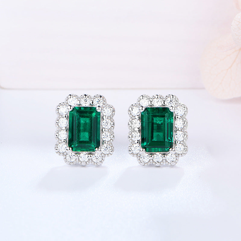 The Wizard of Oz · 1 carat cultivated emerald earrings