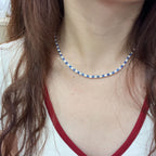 Tri color Star River Multi layer Gemstone Necklace