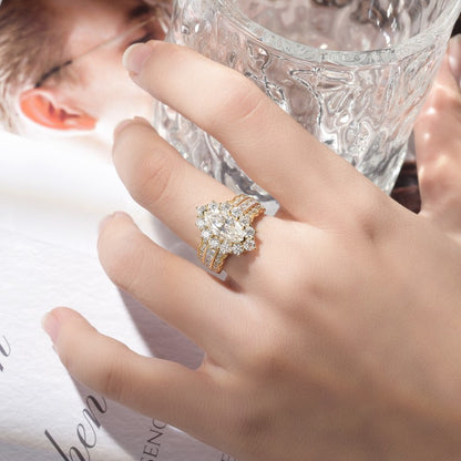 Star River Kiss · Marquise Moissanite Ring