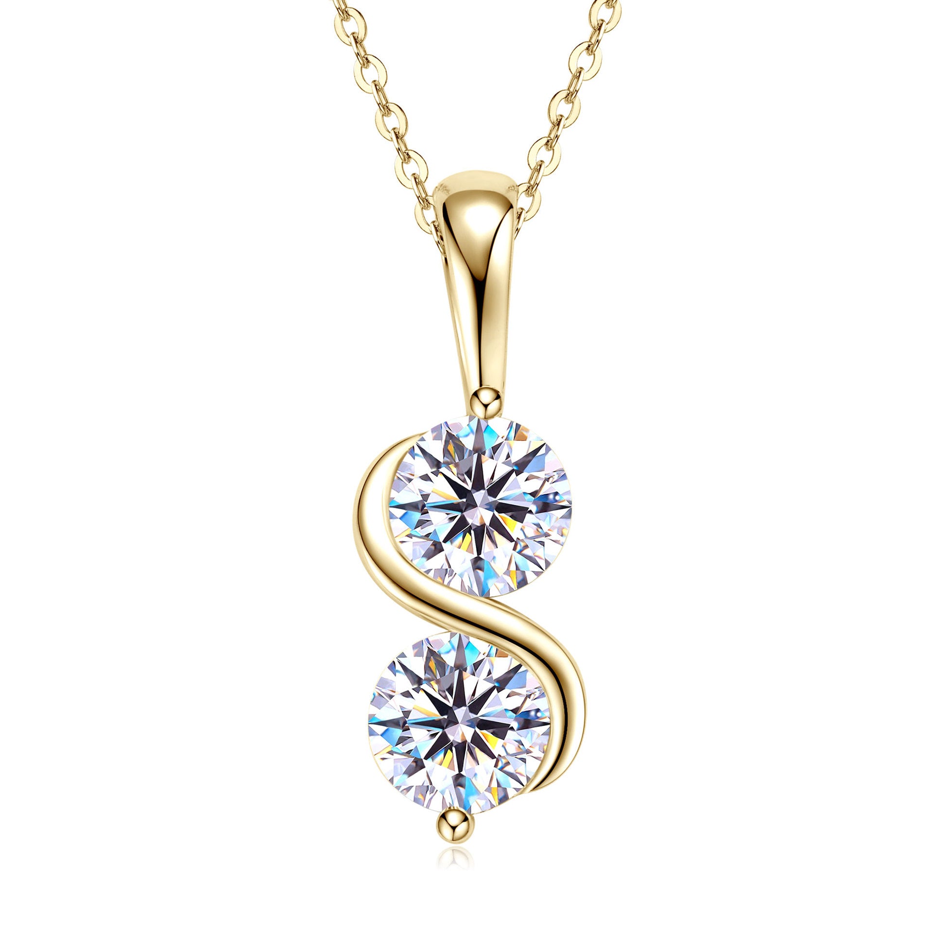 Moissnate diamond necklace with unlimited symbol