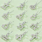 Twelve zodiac signs moissanite necklace