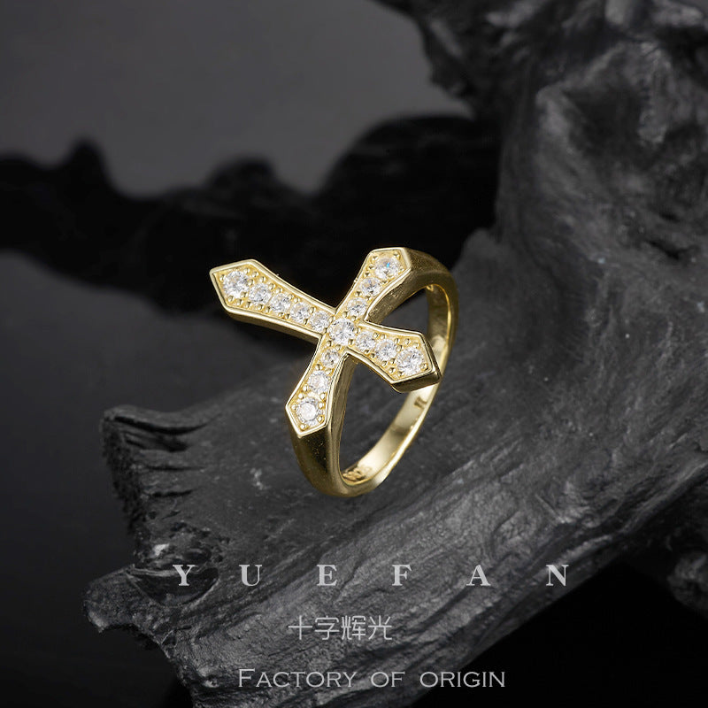 Moissanite Men's Punk Ring