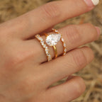 Star River Vortex Elliptical moissanite ring set