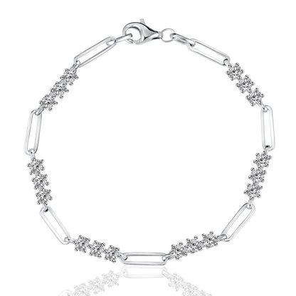 Moissanite Two tone Bracelet