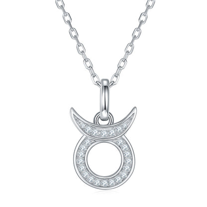 Twelve zodiac signs moissanite necklace