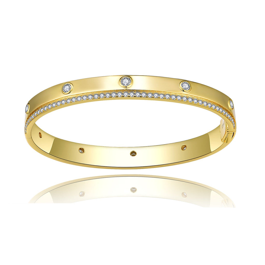 Gilded Gold Star Ring · Silver Plated 18K Gold Moissanite Bracelet