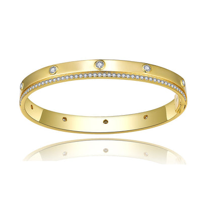 Gilded Gold Star Ring · Silver Plated 18K Gold Moissanite Bracelet