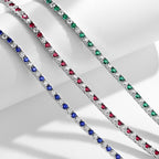 Tri color Star River Multi layer Gemstone Necklace