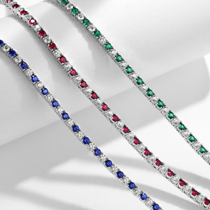 Tri color Star River Multi layer Gemstone Necklace